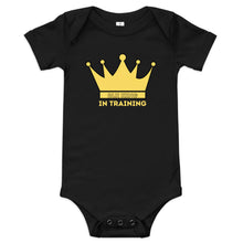 Load image into Gallery viewer, Blk King in Training™ Baby short sleeve one piece
